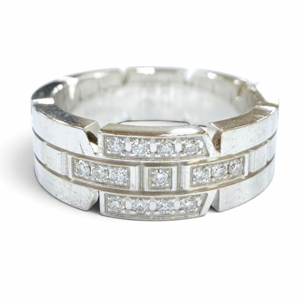 Cartier B4064356 Tank Française SM 750 (WG) Diamond Ring, White Gold, Size 56...